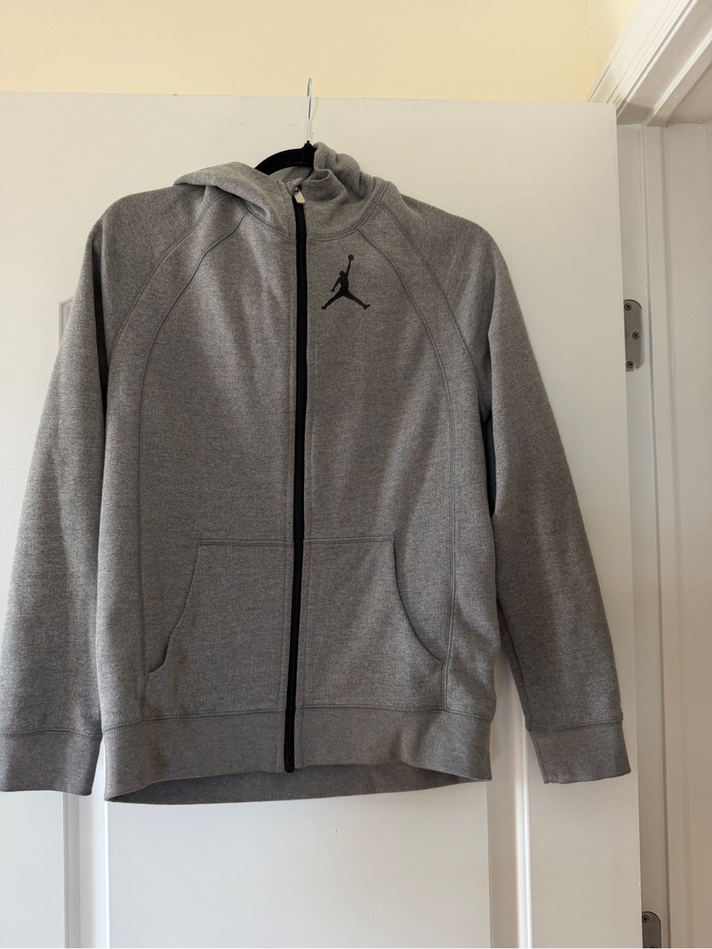 Jordan Boy Gray Full-Zip Performance Hoodie Jacket
